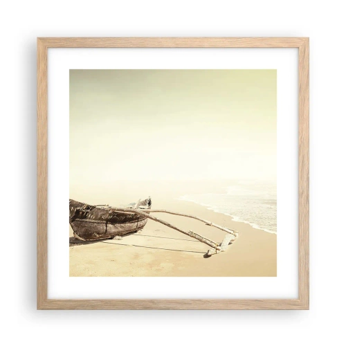 Affiche dans un chêne clair - Poster - Mémoire des mers du sud - 40x40 cm