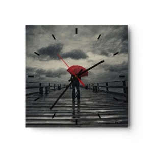 Horloge murale - Pendule murale - Peu importe qu'il pleuve - 40x40 cm