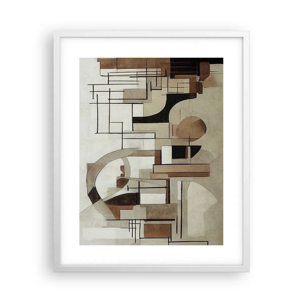 Affiche dans un cadre blanc - Poster - Paysage urbain 2.0 - 40x50 cm