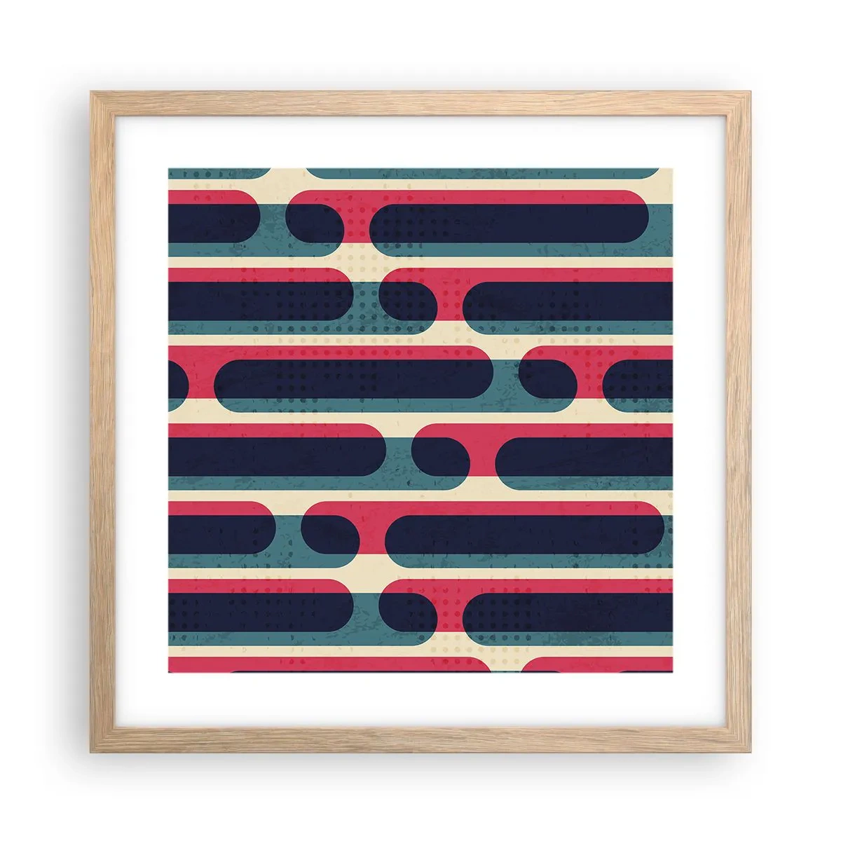 Affiche dans un chêne clair - Poster - En profondeur et sur l'avant - 40x40 cm