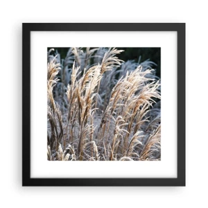 Affiche dans un cadre noir - Poster - Habillé de givre - 30x30 cm