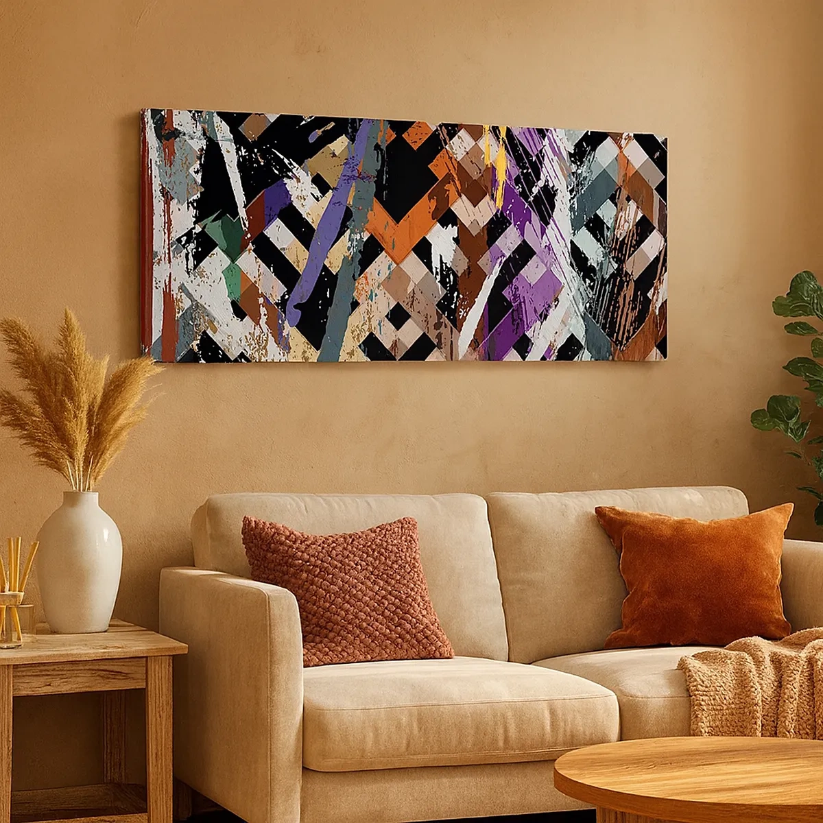 Impression sur toile - Image sur toile - Se mettre au carré - 30x30 cm