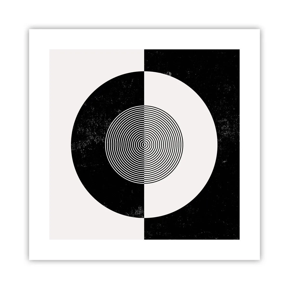Affiche - Poster - Harmonie de noir et blanc - 40x40 cm