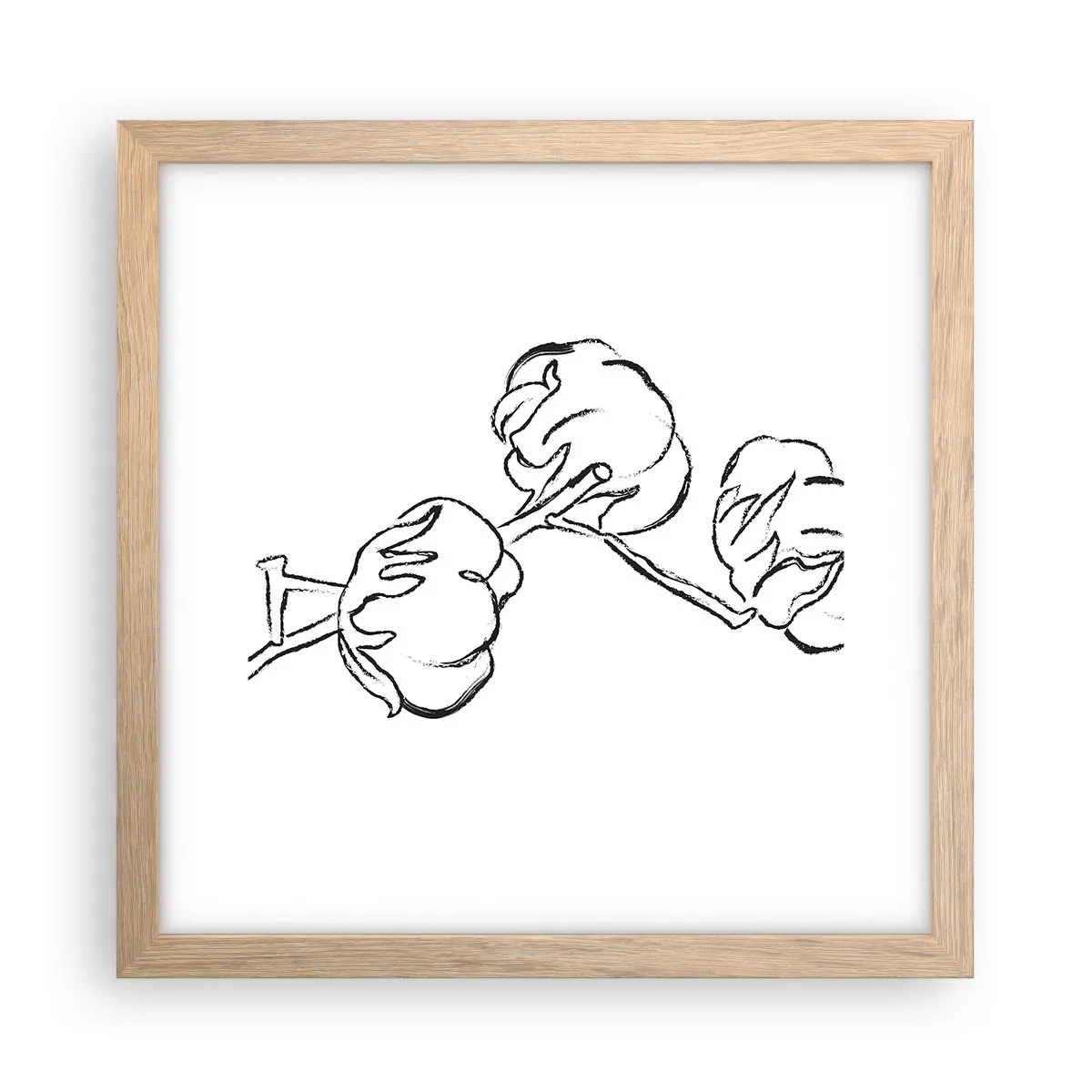 Affiche dans un chêne clair - Poster - Duvet de coton - 30x30 cm