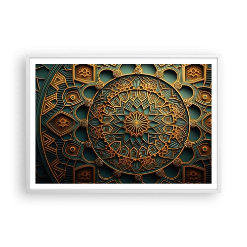 Affiche dans un cadre blanc - Poster - Dans une ambiance arabe - 100x70 cm