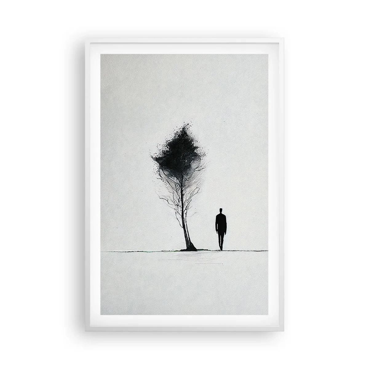 Affiche dans un cadre blanc - Poster - Nous errons tous - 61x91 cm