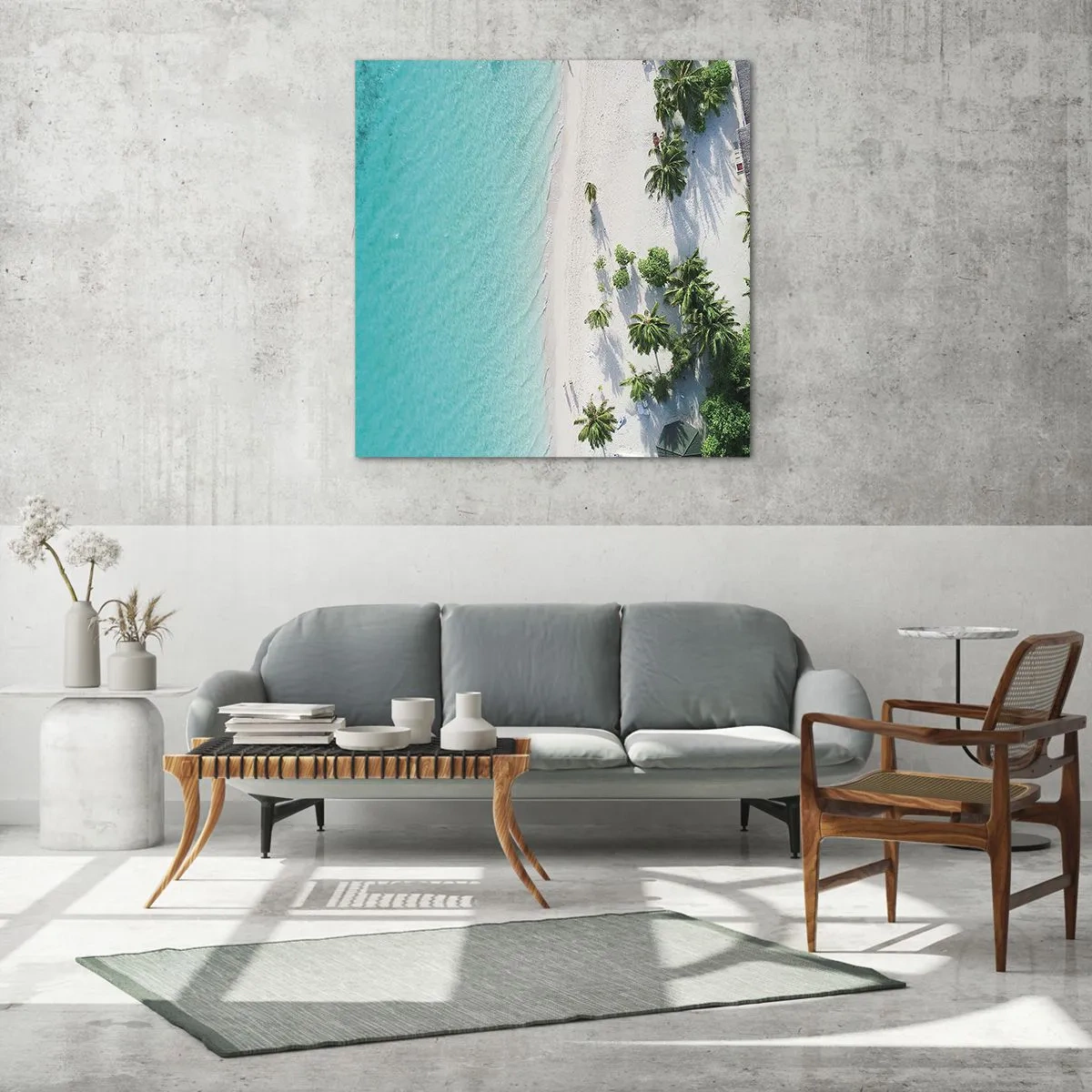 Impression sur verre - Image sur verre - Vacances au paradis - 50x50 cm