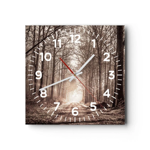 Horloge murale - Pendule murale - Cathédrale de la forêt - 40x40 cm