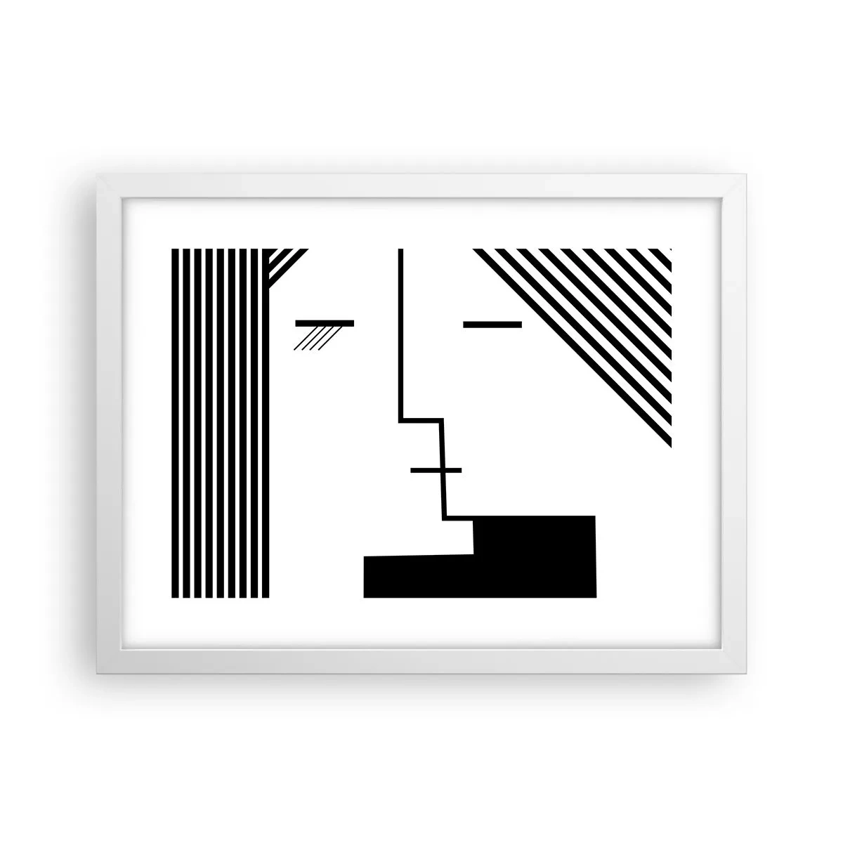 Affiche dans un cadre blanc - Poster - Juste un baiser - 40x30 cm