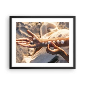 Affiche dans un cadre noir - Poster - La beauté à portée de main - 50x40 cm