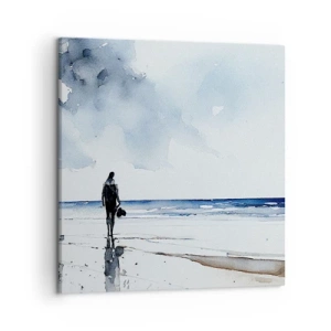 Impression sur toile - Image sur toile - Conversation avec la mer - 50x50 cm