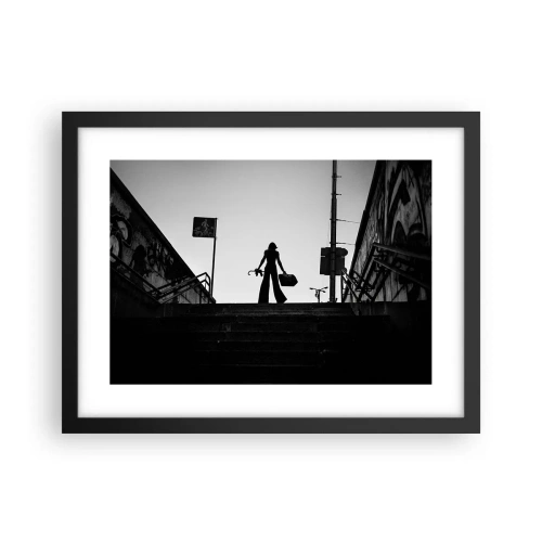 Affiche dans un cadre noir - Poster - Pèlerinage urbain - 40x30 cm