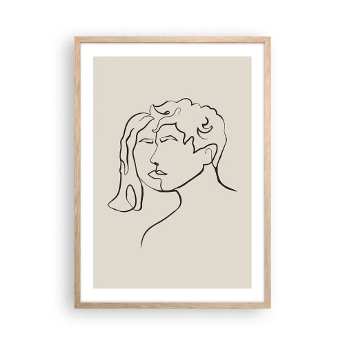 Affiche dans un chêne clair - Poster - Et l'unité est apparue - 50x70 cm