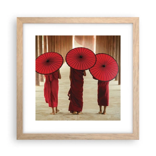 Affiche dans un chêne clair - Poster - Sur la route du pays pure - 30x30 cm