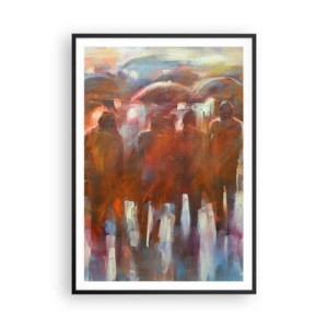 Affiche dans un cadre noir - Poster - Identiques sous la pluie et dans le brouillard - 70x100 cm