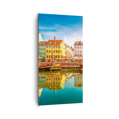 Impression sur toile - Image sur toile - Aussi lisse qu'un miroir au-dessus de l'eau - 65x120 cm