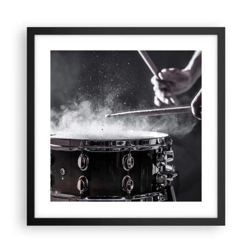 Affiche dans un cadre noir - Poster - Tempo de la musique - 40x40 cm