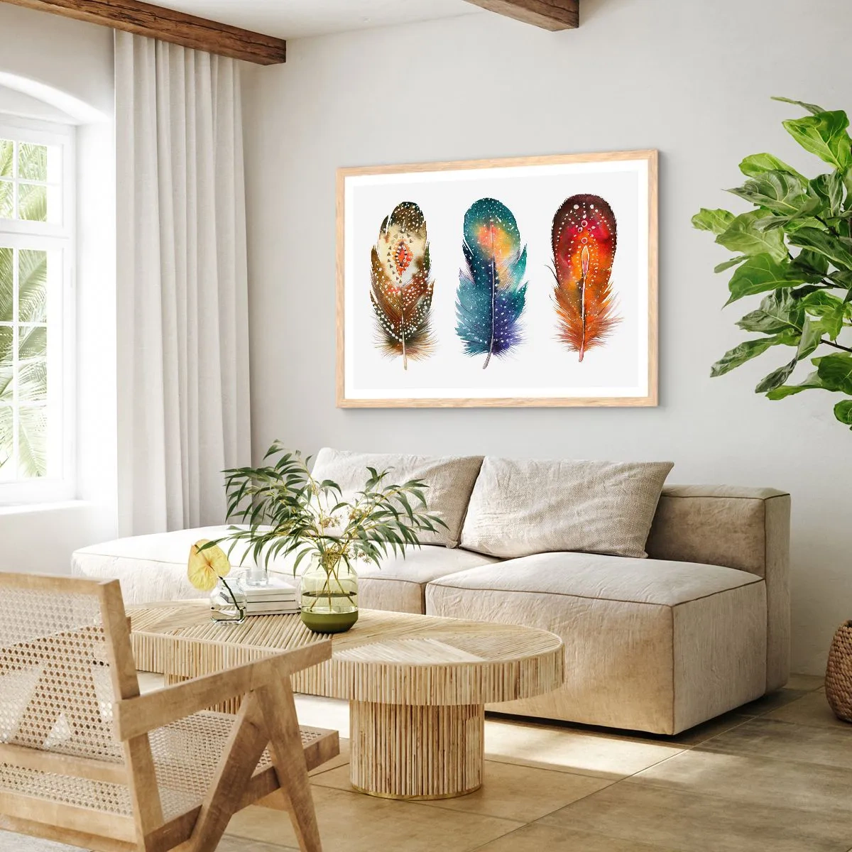 Affiche dans un chêne clair - Poster - Rituels, cérémonies, secrets - 100x70 cm