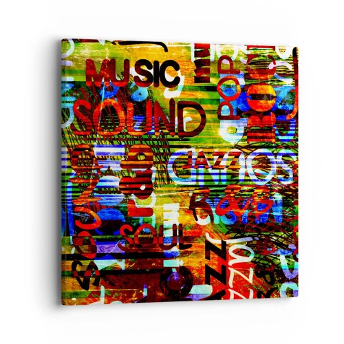 Impression sur toile - Image sur toile - Toutes les nuances du son - 40x40 cm