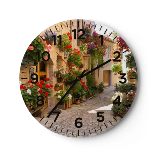 Horloge murale - Pendule murale - Une inondation de fleurs - 40x40 cm