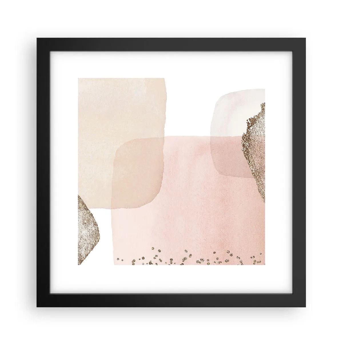 Affiche dans un cadre noir - Poster - Regard à travers la couleur - 30x30 cm