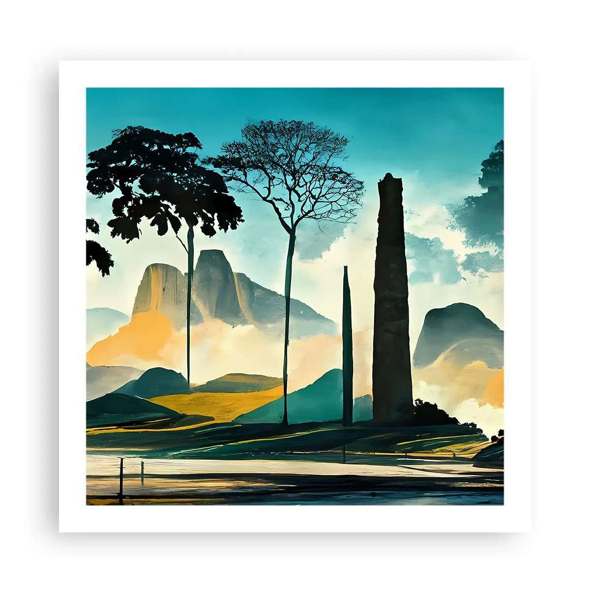 Affiche - Poster - Toujours de plus en plus haut - 60x60 cm