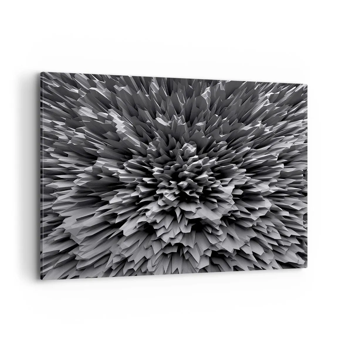 Impression sur toile - Image sur toile - Structure abstraite en nuances de gris - 100x70cm - Ça ne peut pas être plus dur que ça - Décoration murale moderne pour le salon et la chambre ARTTOR