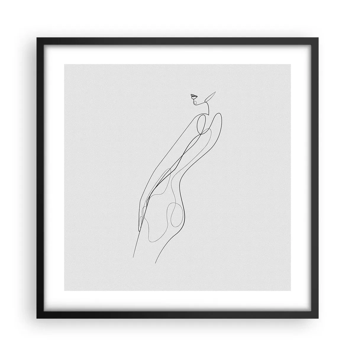 Affiche dans un cadre noir - Poster - Juste une promesse - 50x50 cm