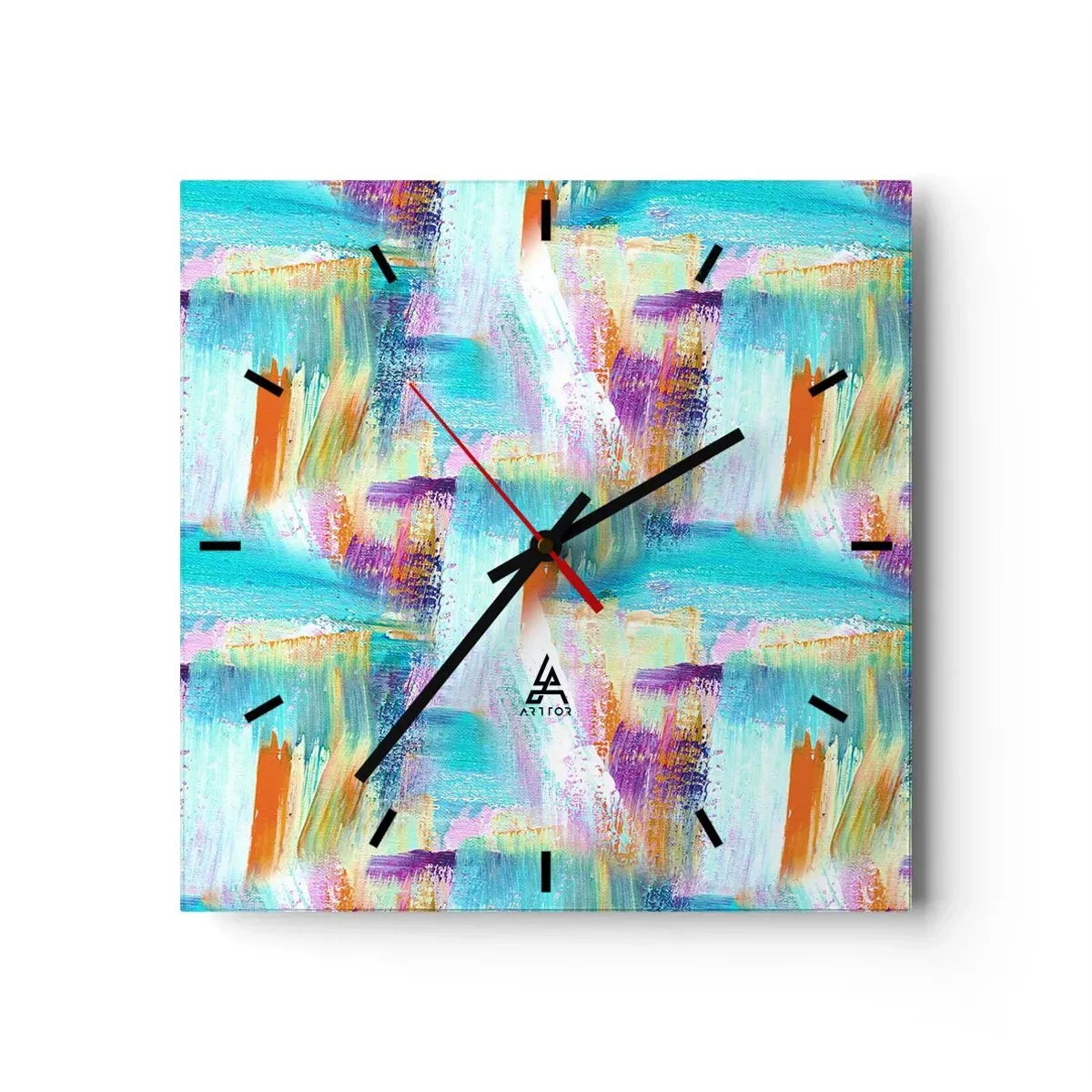 Horloge murale - Pendule murale - Labyrinthe reluisant - 40x40 cm