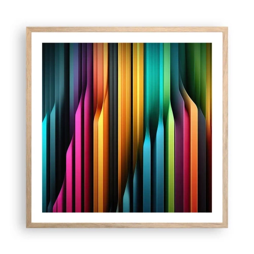 Affiche dans un chêne clair - Poster - Un organe de lumière - 60x60 cm