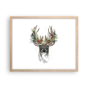 Affiche dans un chêne clair - Poster - En robe de fête - 50x40 cm