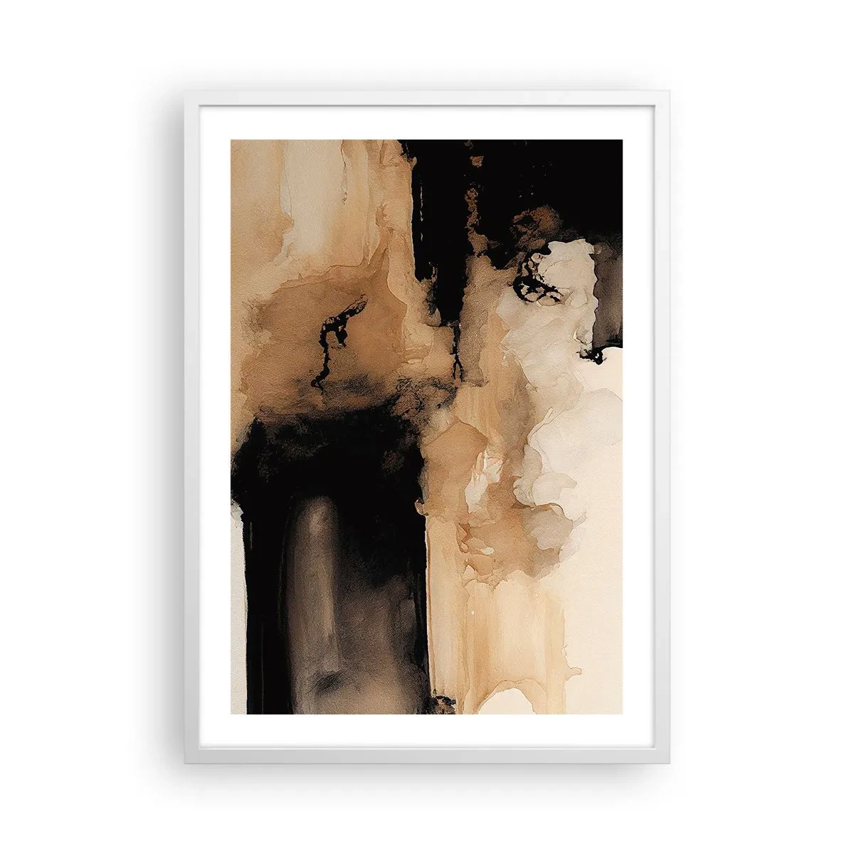 Affiche dans un cadre blanc - Poster - Une abstraction intrigante - 50x70 cm