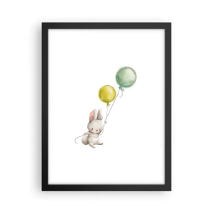 Affiche dans un cadre noir - Poster - Moi aussi je vole! - 30x40 cm