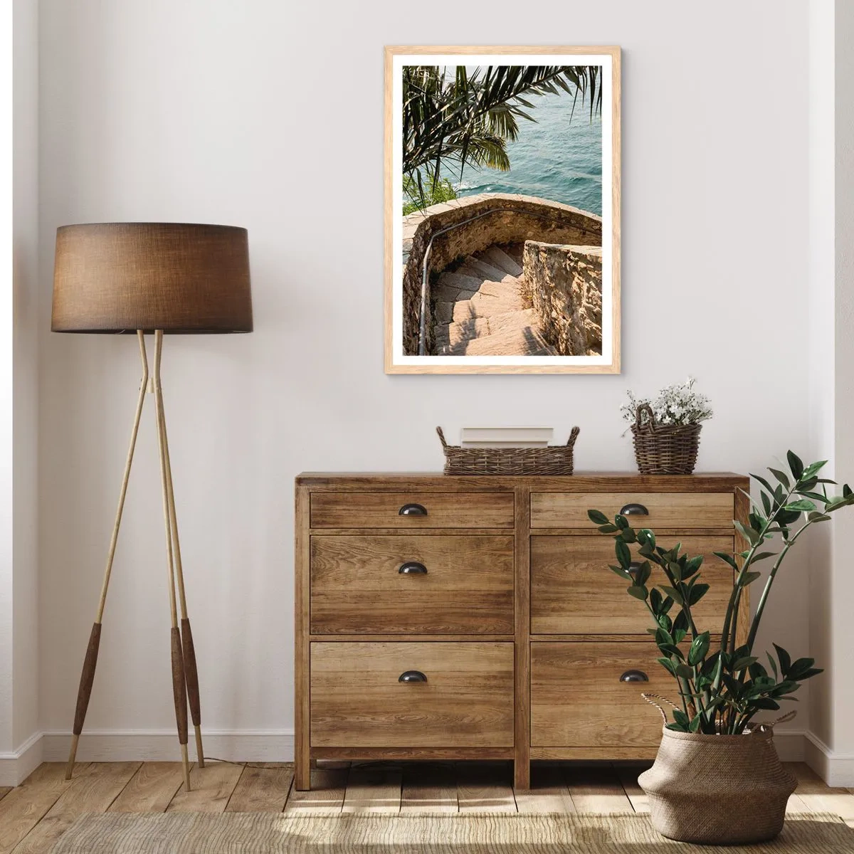 Affiche dans un chêne clair - Poster - Sous le soleil d'Italie - 50x70 cm