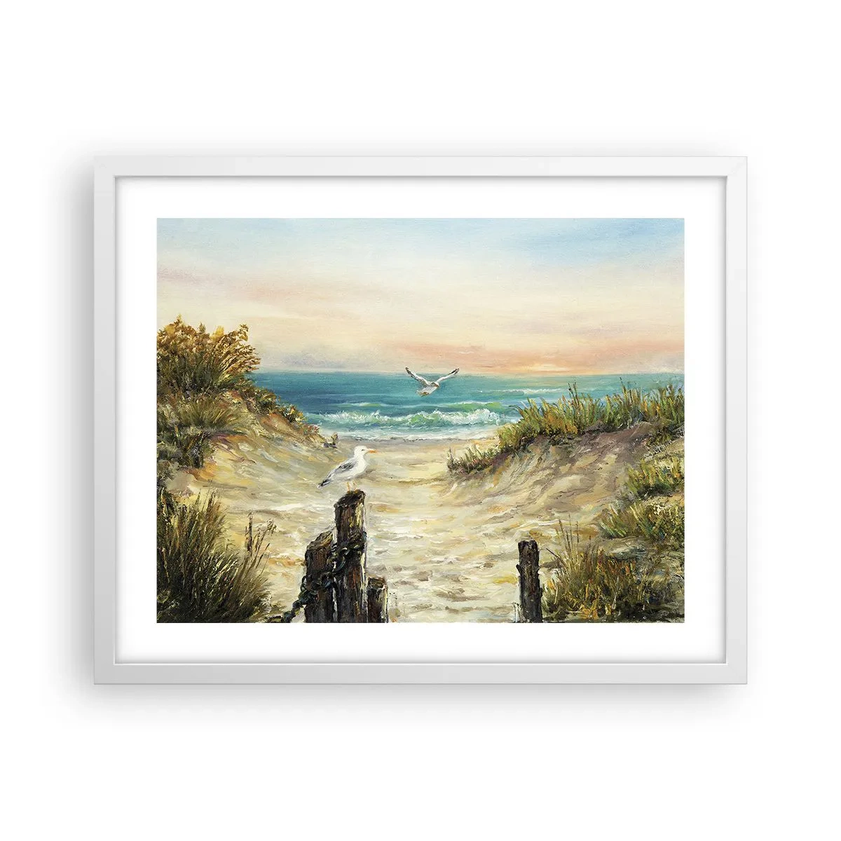 Affiche dans un cadre blanc - Poster - Retraite au calme - 50x40 cm