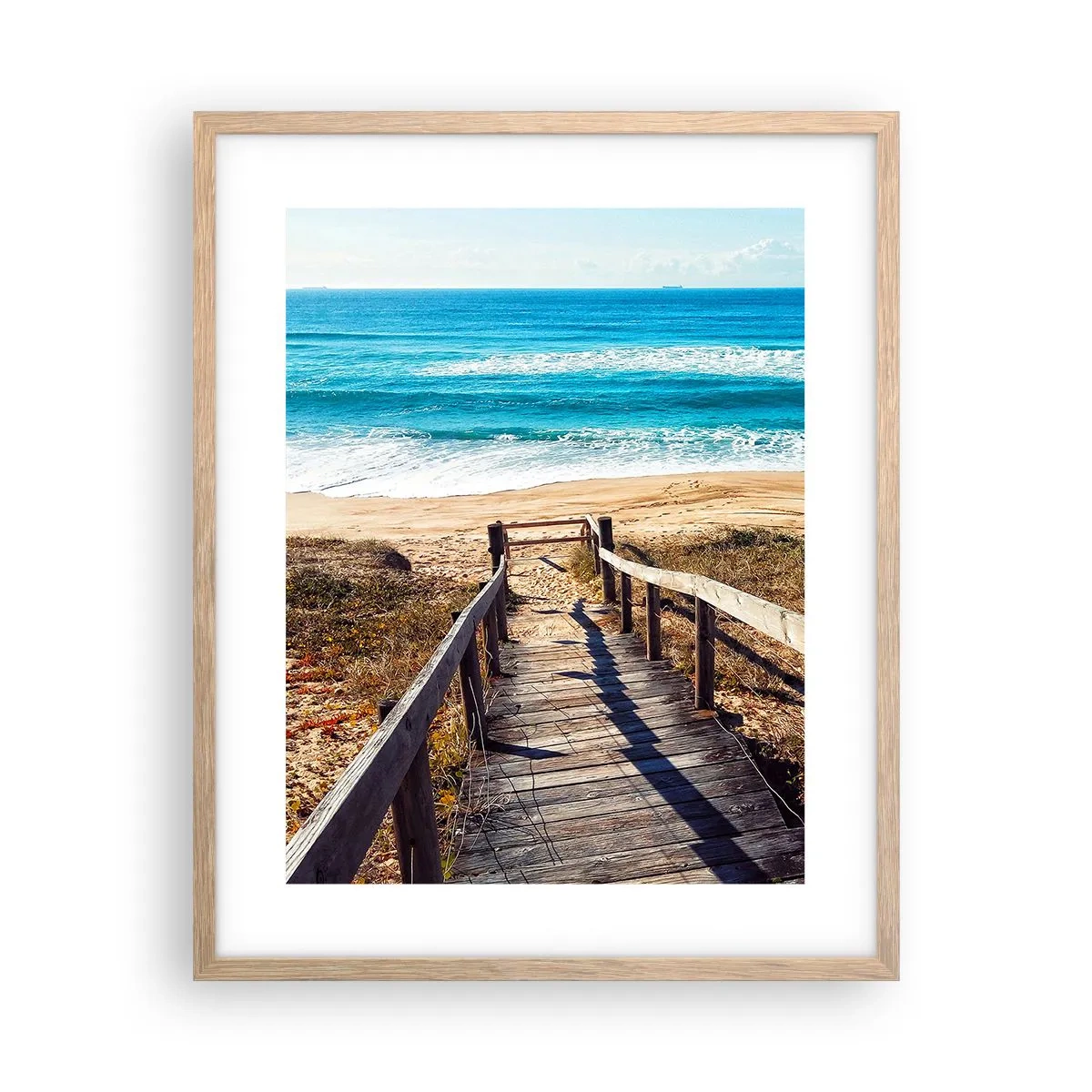 Affiche dans un chêne clair - Poster - Cours! - 40x50 cm