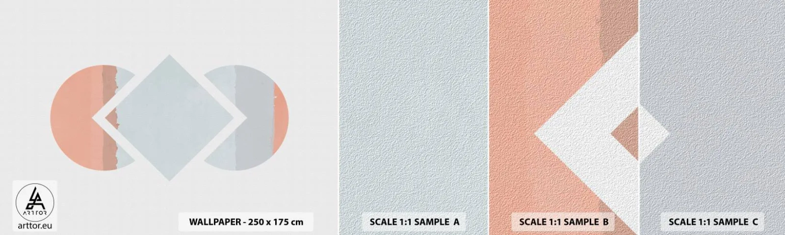 Échantillon de Papier Peint Autocollant Deluxe Sticker - La situation est clair - Abstraction, Morceau, Minimalisme - 100x30 cm