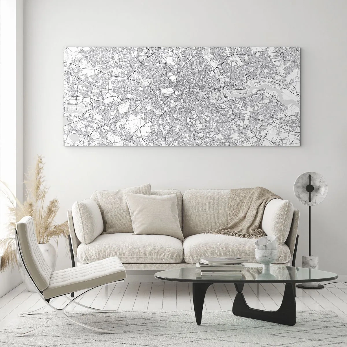 Impression sur verre - Image sur verre - Carte du labyrinthe londonien - 100x40 cm