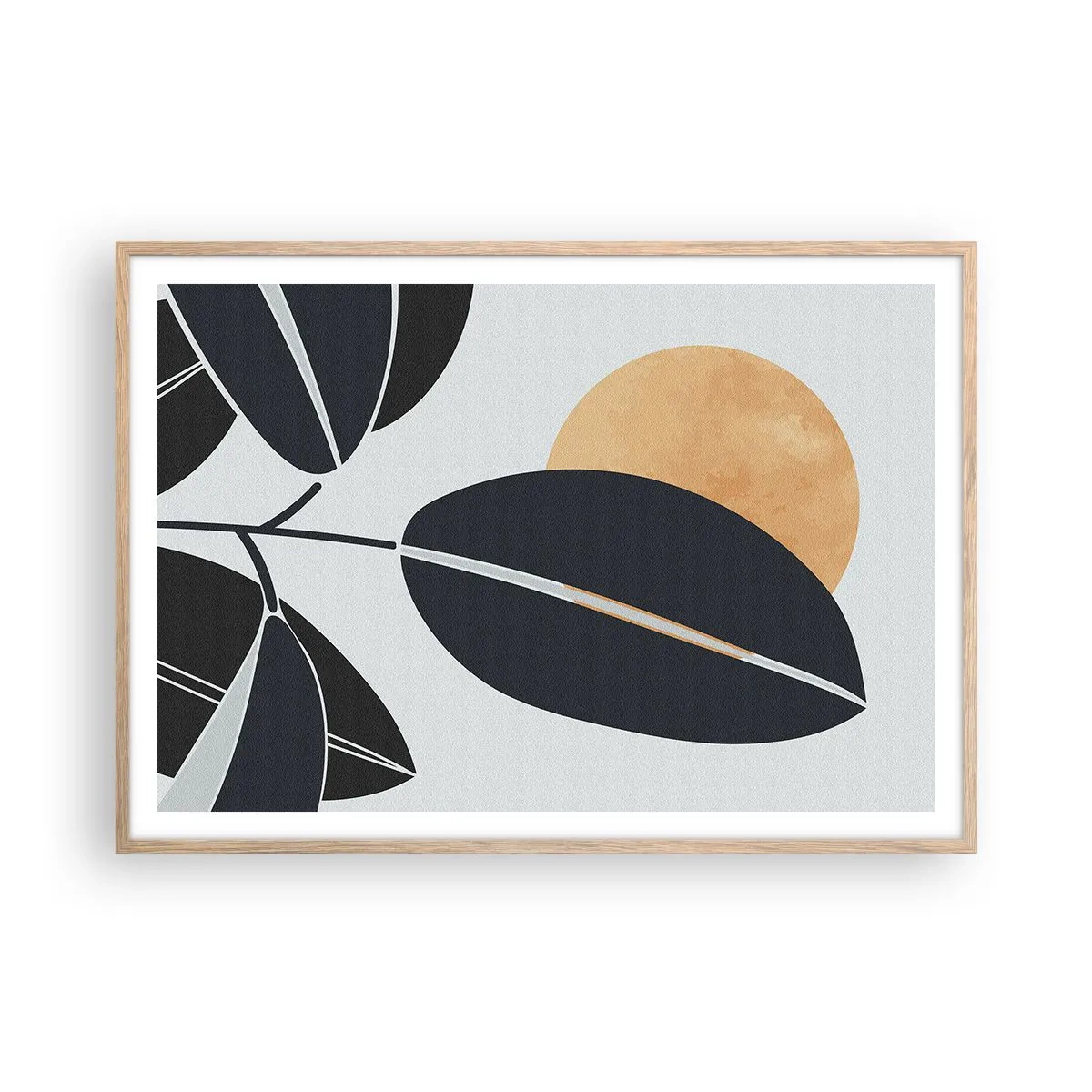 Affiche dans un chêne clair - Poster - Une chaude journée d'été - 100x70 cm