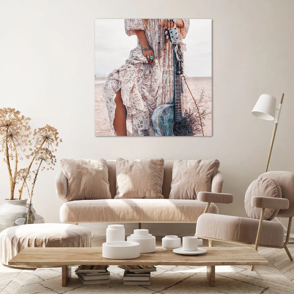 Impression sur toile - Image sur toile - Enfant de fleur en route - 40x40 cm