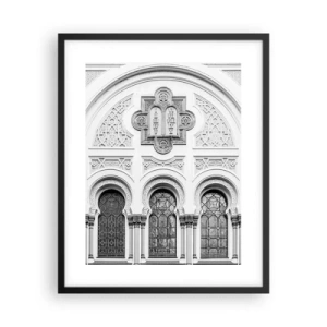 Affiche dans un cadre noir - Poster - À la frontière des cultures - 40x50 cm