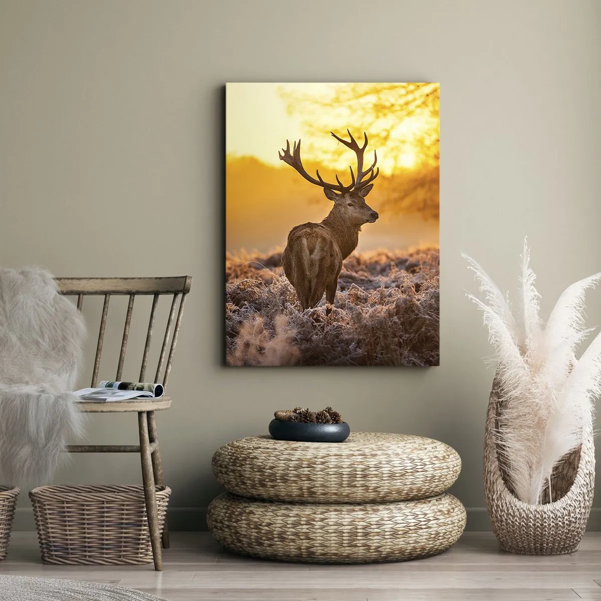 Impression sur toile - Image sur toile - Roi de la forêt automnal - 45x80 cm