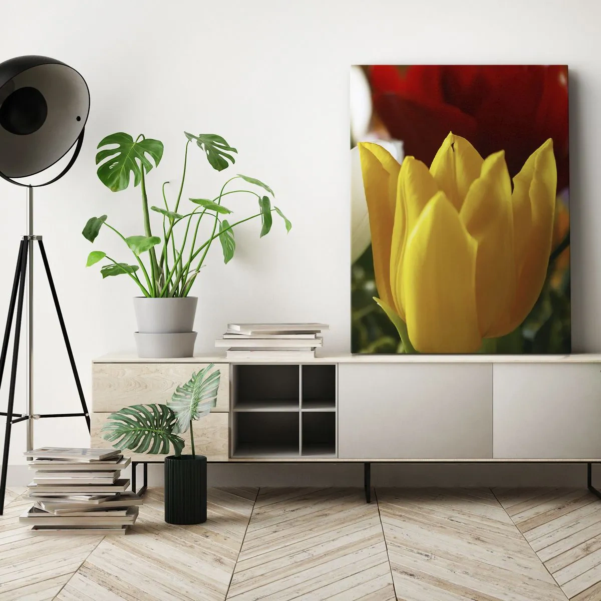 Impression sur toile - Image sur toile - La fièvre des tulipes - 55x100 cm