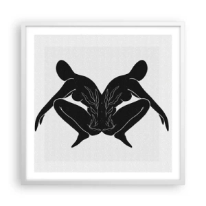 Affiche dans un cadre blanc - Poster - Une âme commune - 60x60 cm