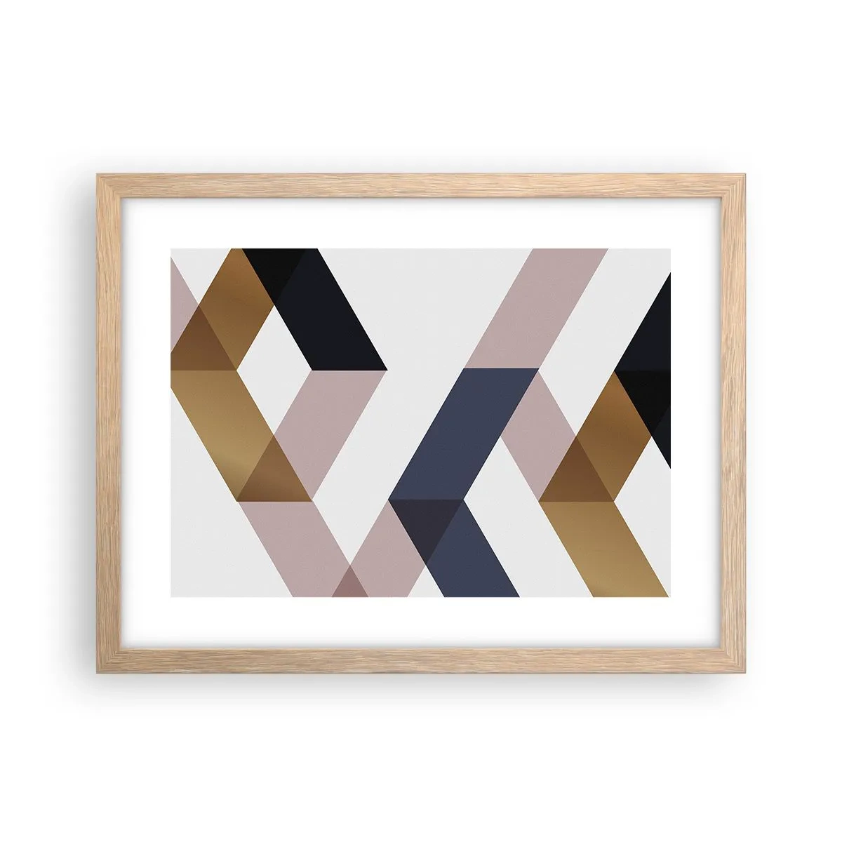 Affiche dans un chêne clair - Poster - Plats et angles - 40x30 cm