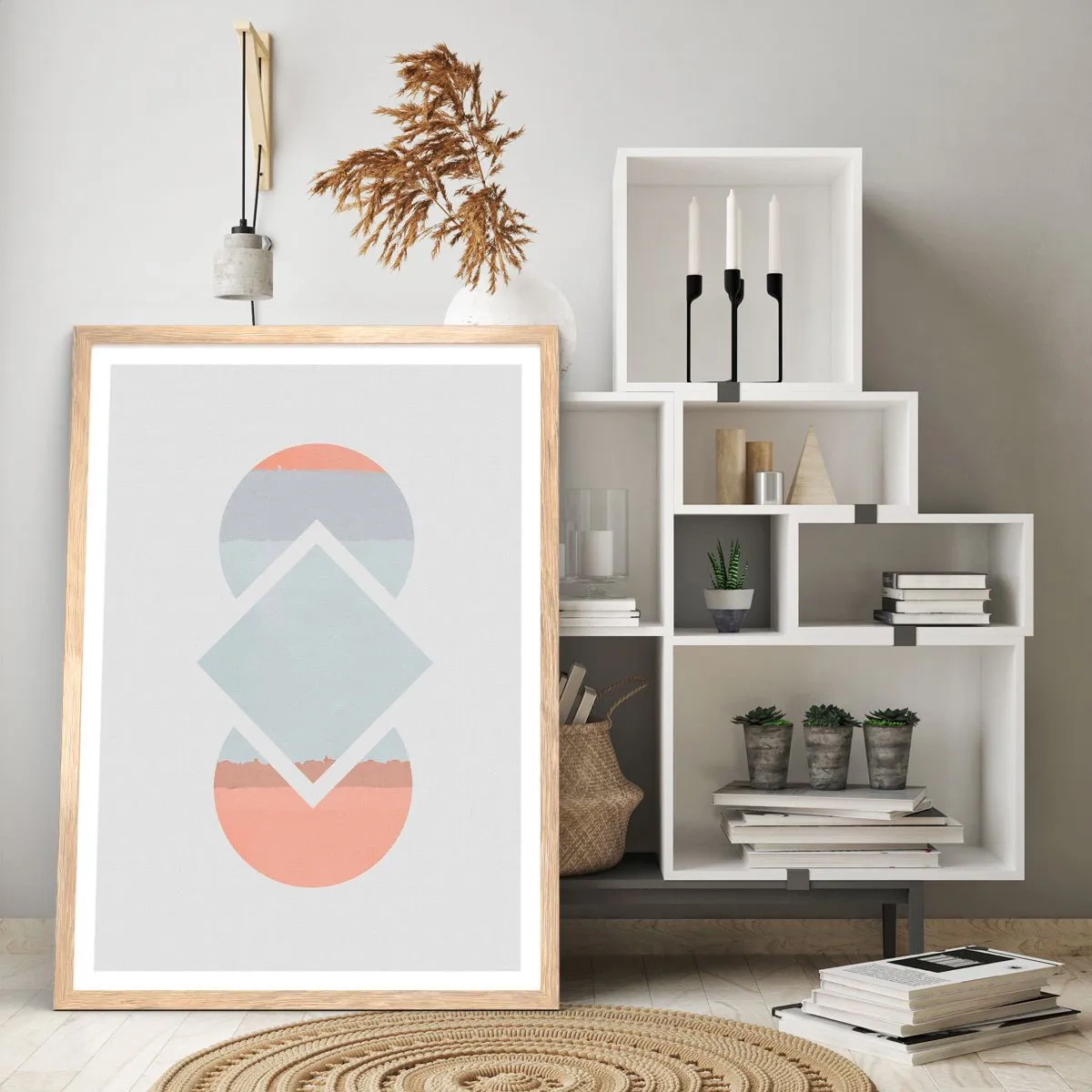 Affiche dans un chêne clair - Poster - La situation est clair - 50x70 cm