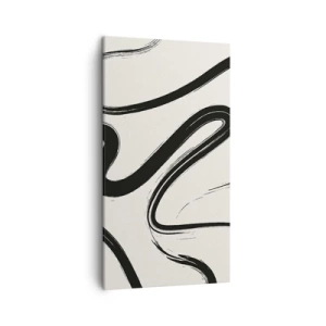 Impression sur toile - Image sur toile - Fantaisie en noir et blanc - 45x80 cm