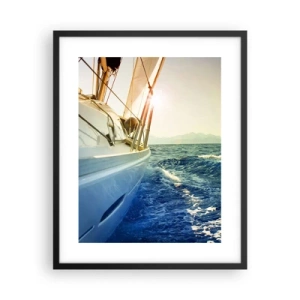 Affiche dans un cadre noir - Poster - Suite à l'aventure - 40x50 cm