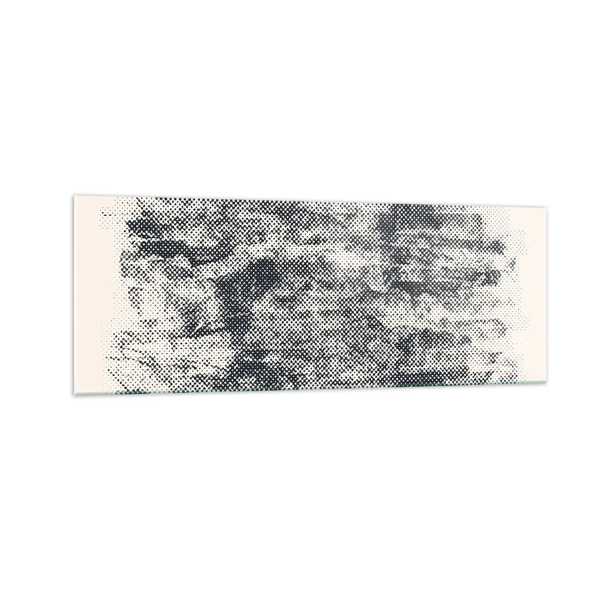 Impression sur verre - Image sur verre - Composition brumeuse abstraite dans des tons de gris - 140x50cm - Composition brumeuse - Décoration murale moderne pour le salon et la chambre ARTTOR