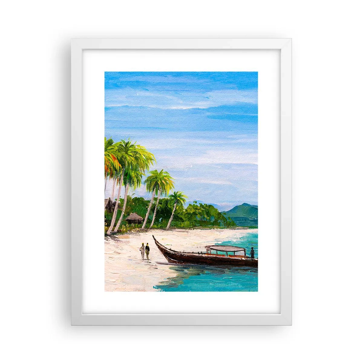 Affiche dans un cadre blanc - Poster - Rêve exotique - 30x40 cm